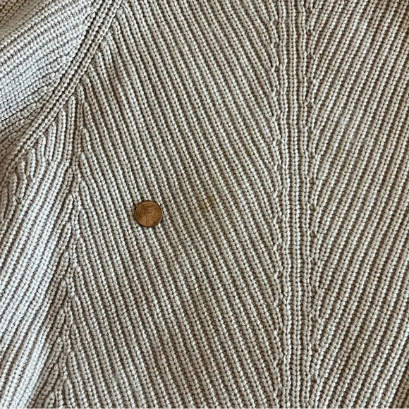 AllSaints Sylvie Oatmeal Jumper Cashmere Wool Blend Sweater Nude Pink Size Large - Picture 13 of 13